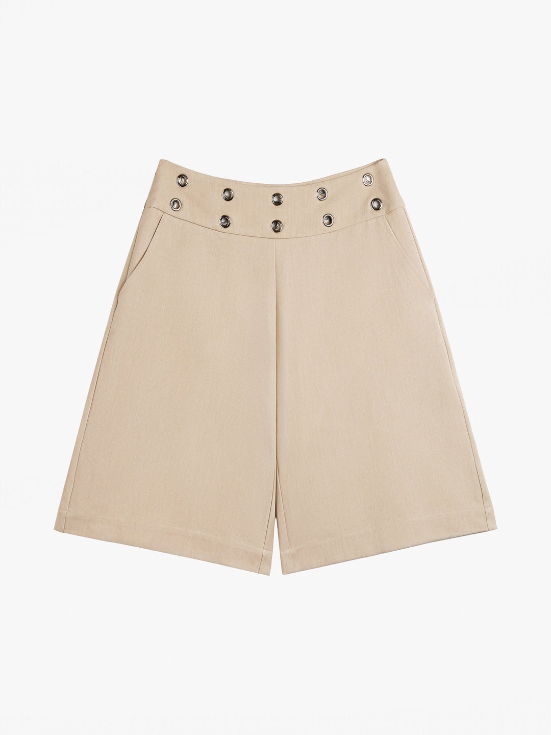 Lara Eyelet Shorts Cream
