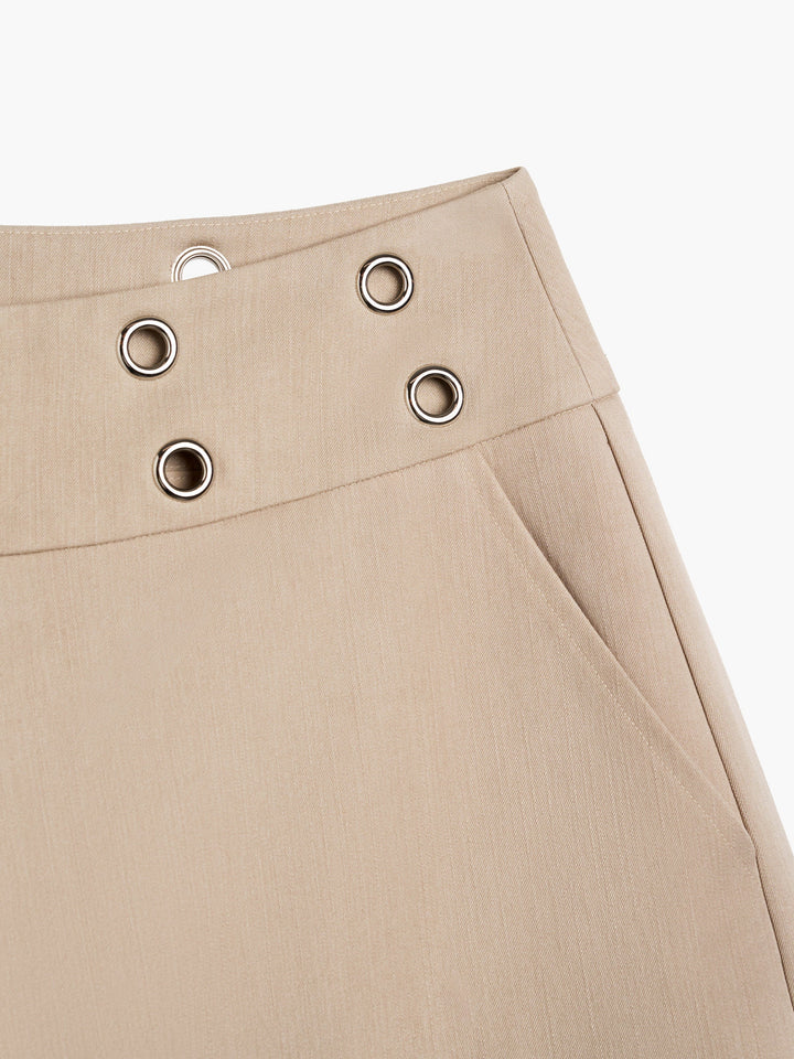 Lara Eyelet Shorts Cream