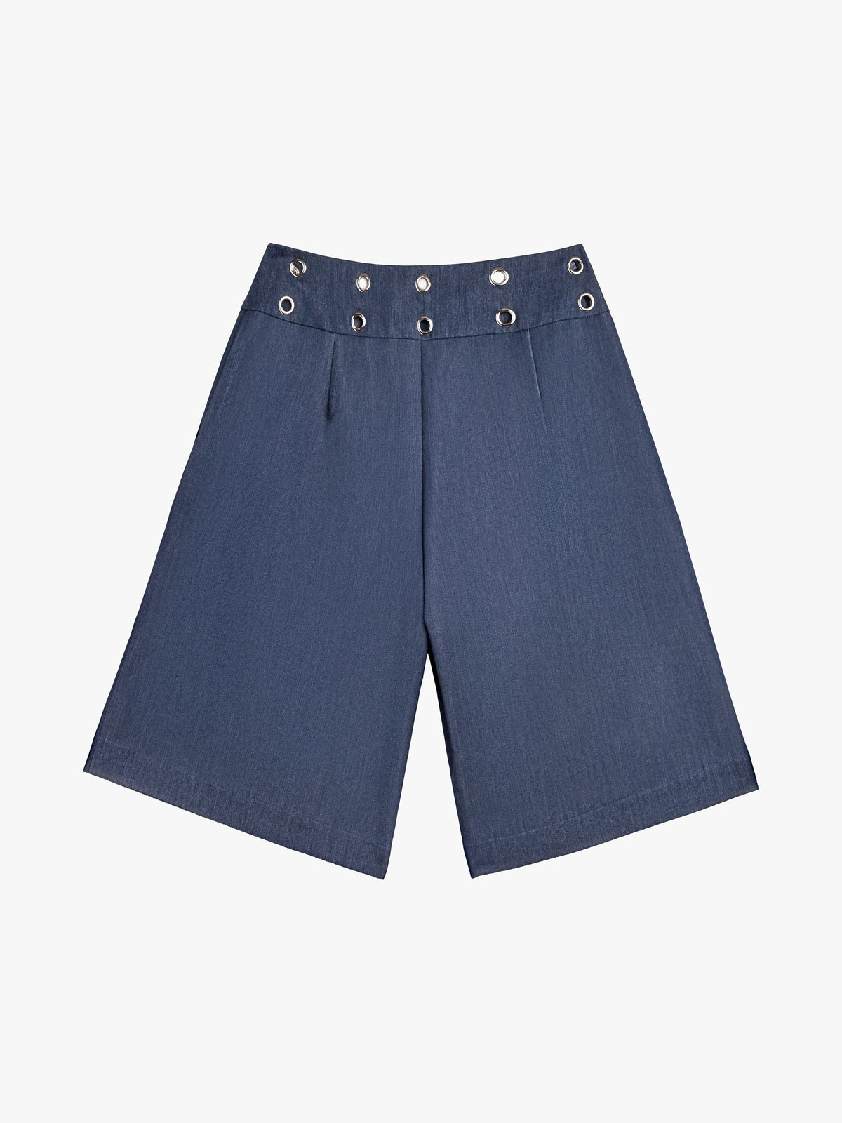Lara Eyelet Shorts Blue