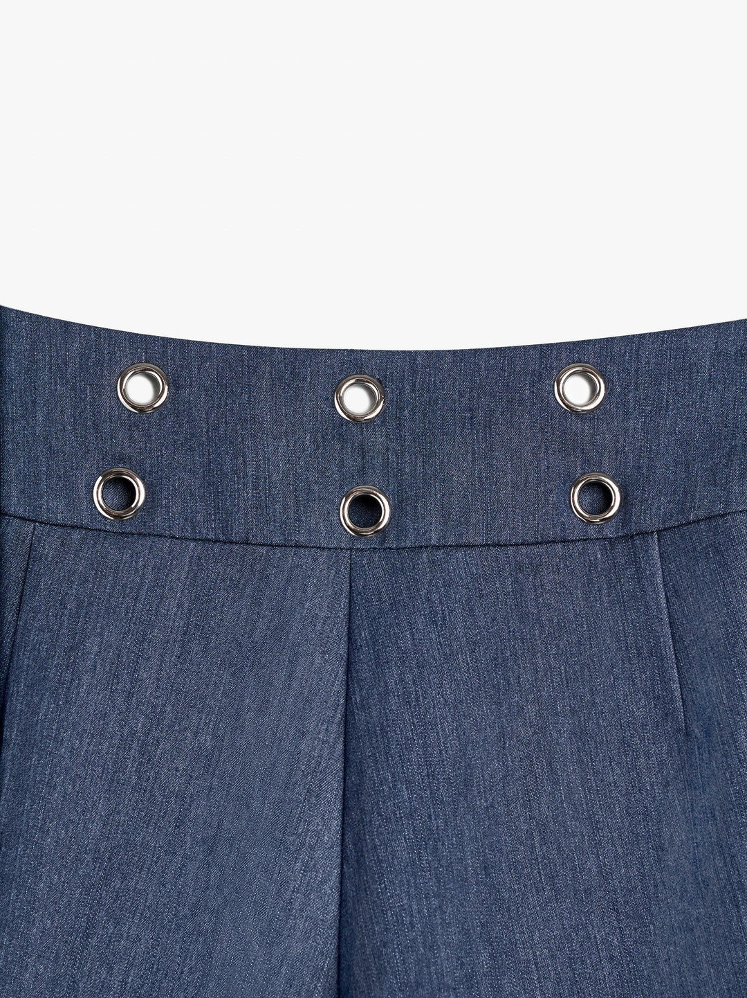 Lara Eyelet Shorts Blue