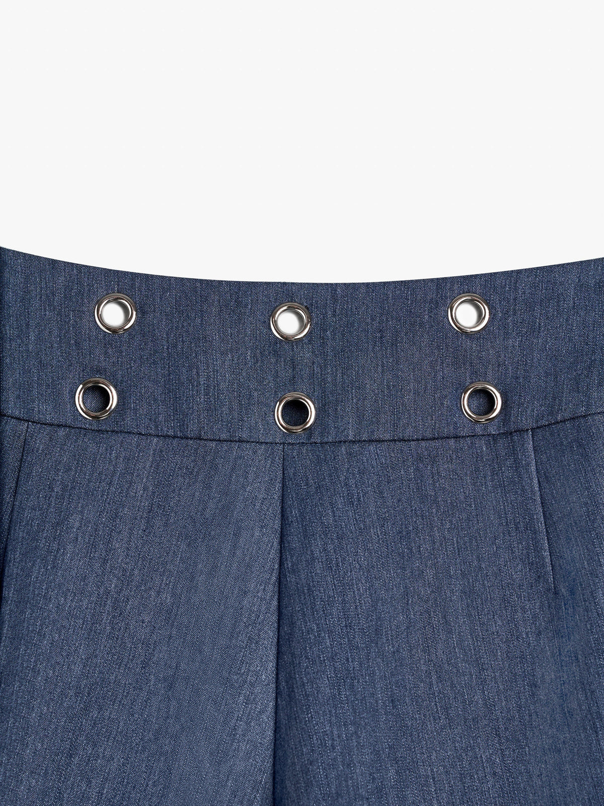 Lara Eyelet Shorts Blue