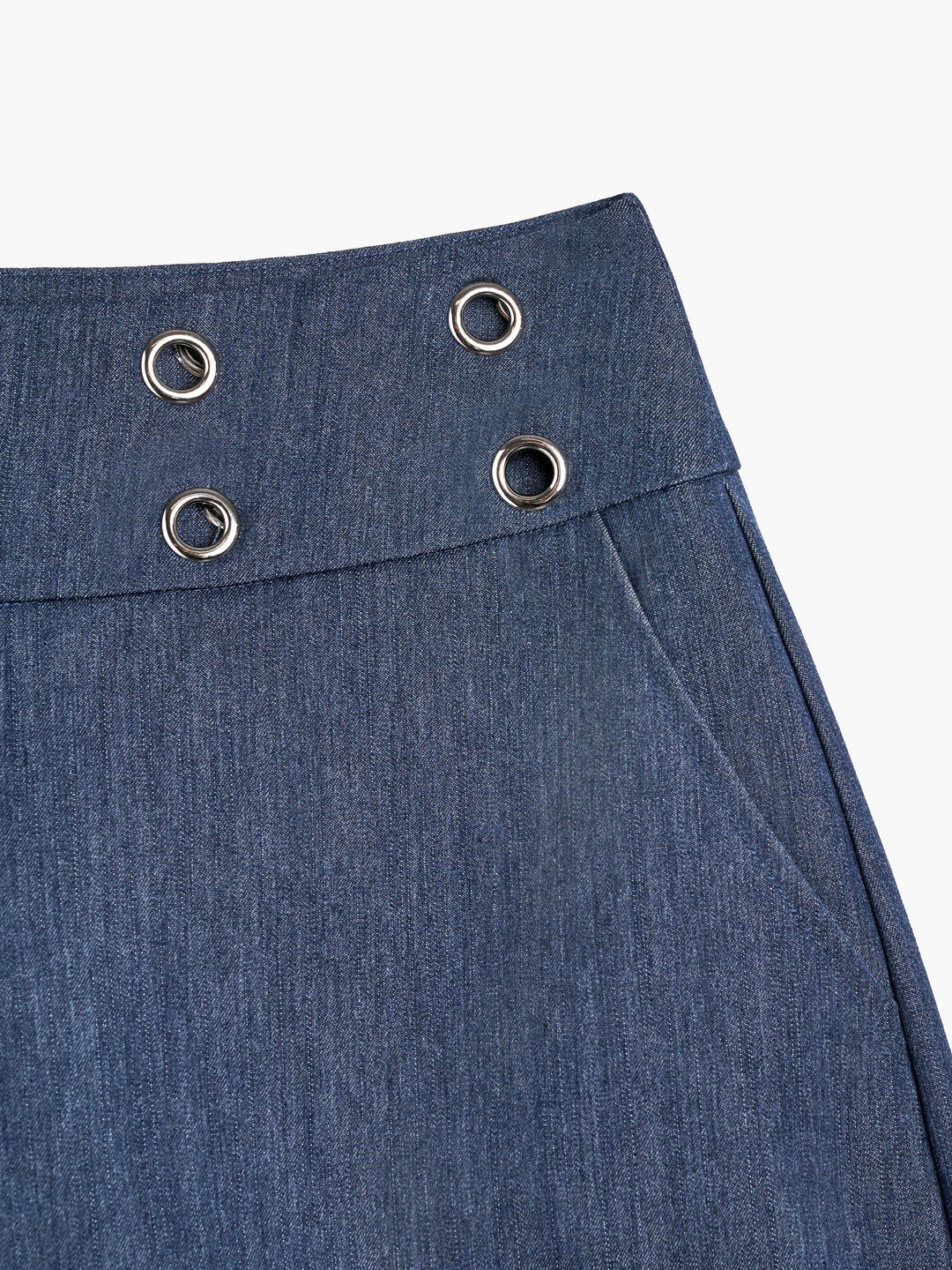 Lara Eyelet Shorts Blue
