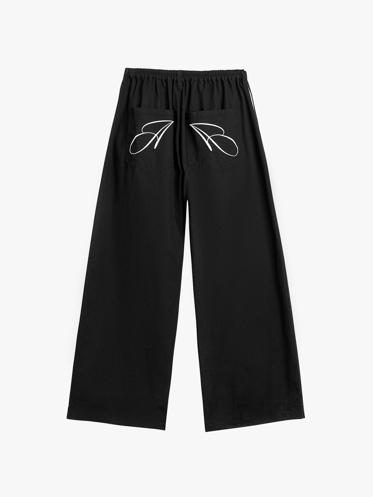Jua Striped Pants Black