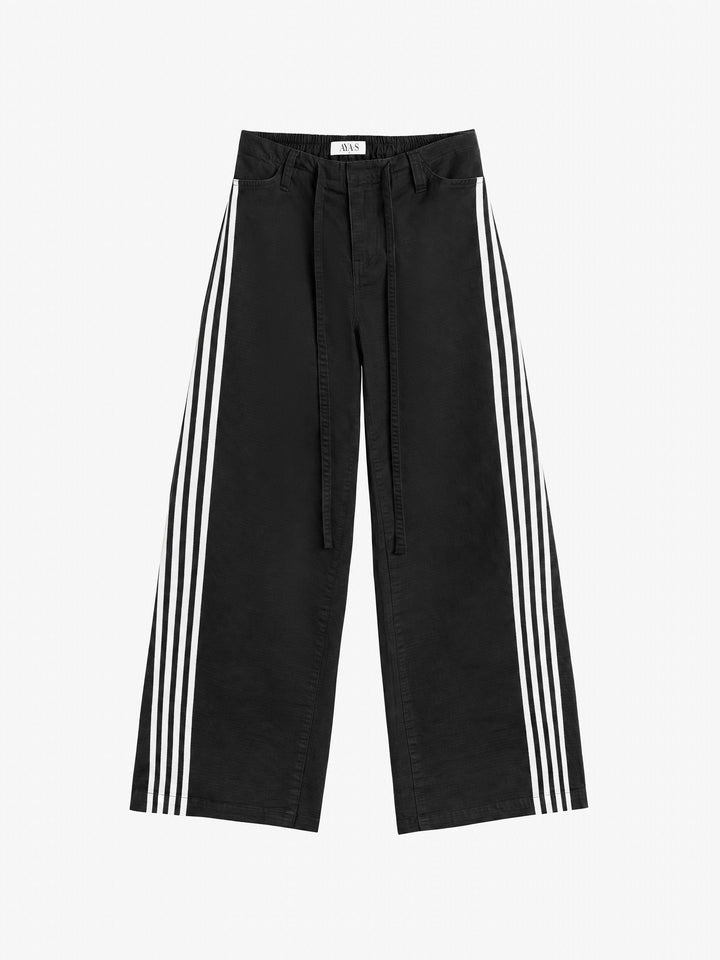 Jua Striped Pants Black