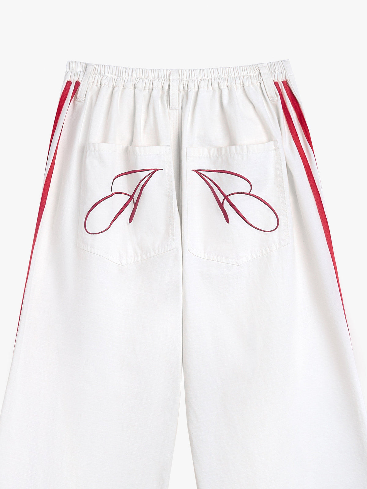 Jua Striped Pants Red